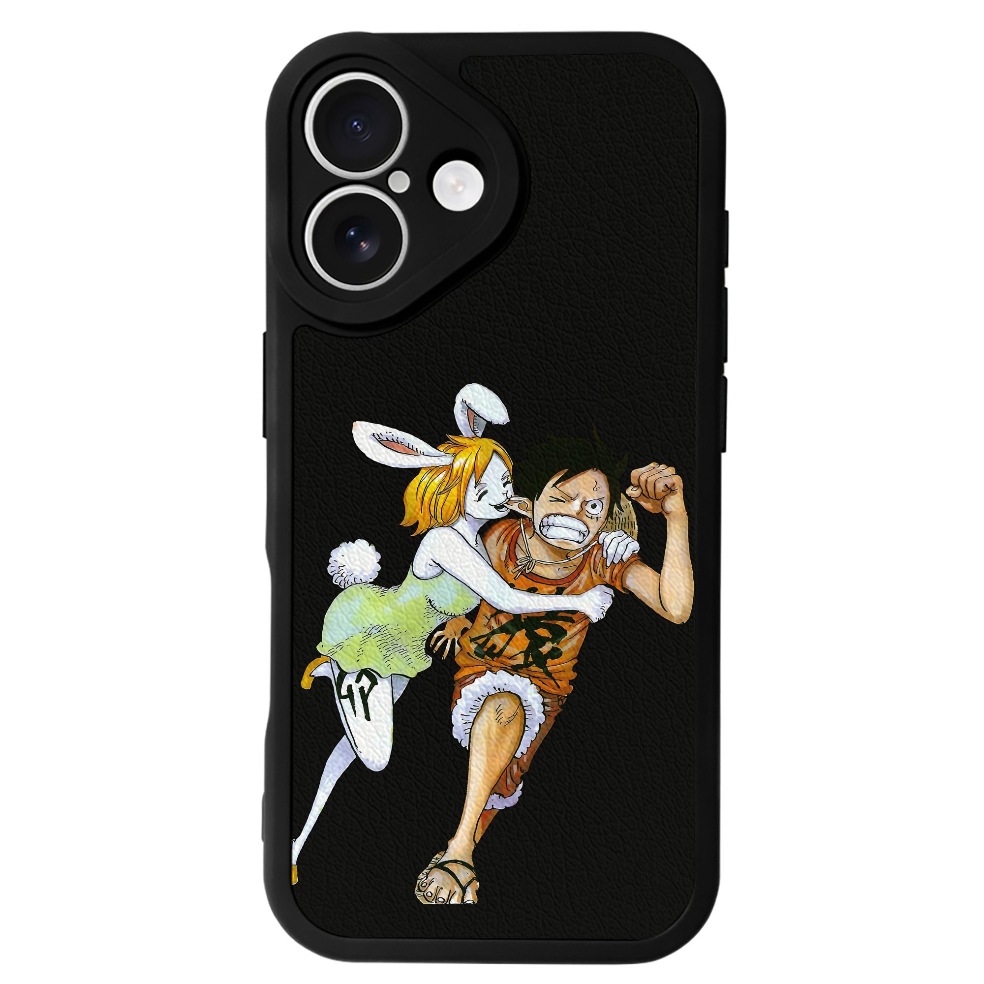 （画像用） ワンピース モンキー・D・ルフィ ONE PIECE Monkey D. Luffy 【iPhone 16シリーズ対応】シリコンスマホケース（レザー調） 材質：シリコン